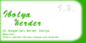 ibolya werder business card